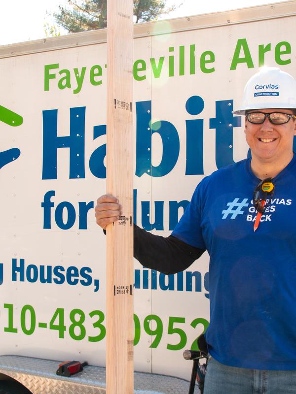 Corvias Team Members work with Habitat for Humanity in Fayettville, NC