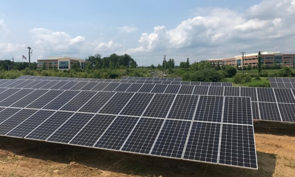 Ground Mount Solar Units at APG