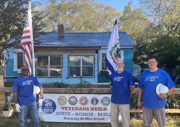 Corvias team members volunteer to renovate a home for a veteran outside of Fort Liberty, NC