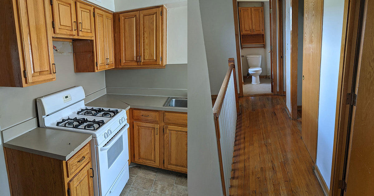 Before and After renovations of Fort Sill home